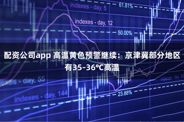 配资公司app 高温黄色预警继续：京津冀部分地区有35-36℃高温